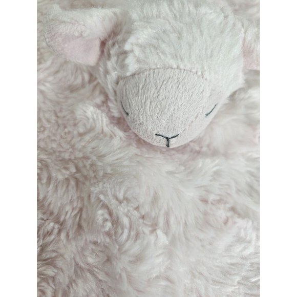 Blankets & Beyond Pink Lamb Security Baby Blanket Rosette Swirl Lovey - Picture 5 of 5